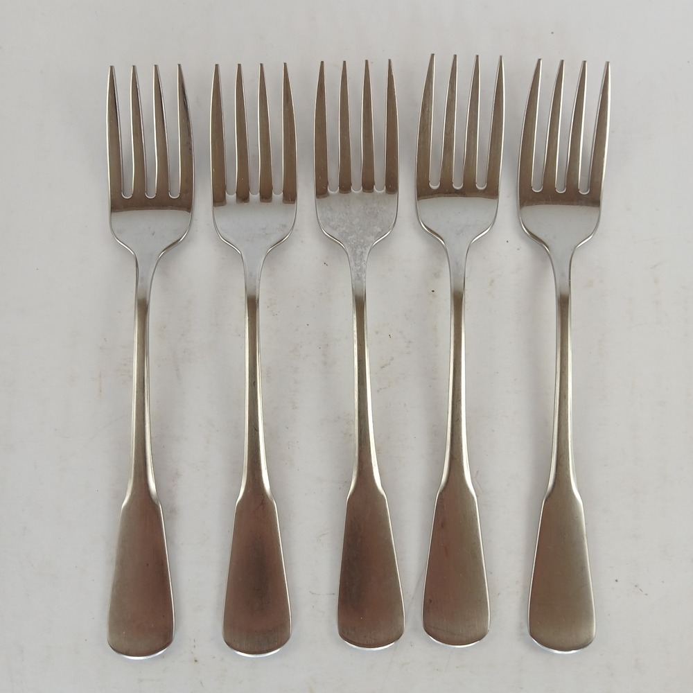 Oneida USA Minute Man Colonial Boston Salad Forks 6 3/4" Stainless Lot of 5